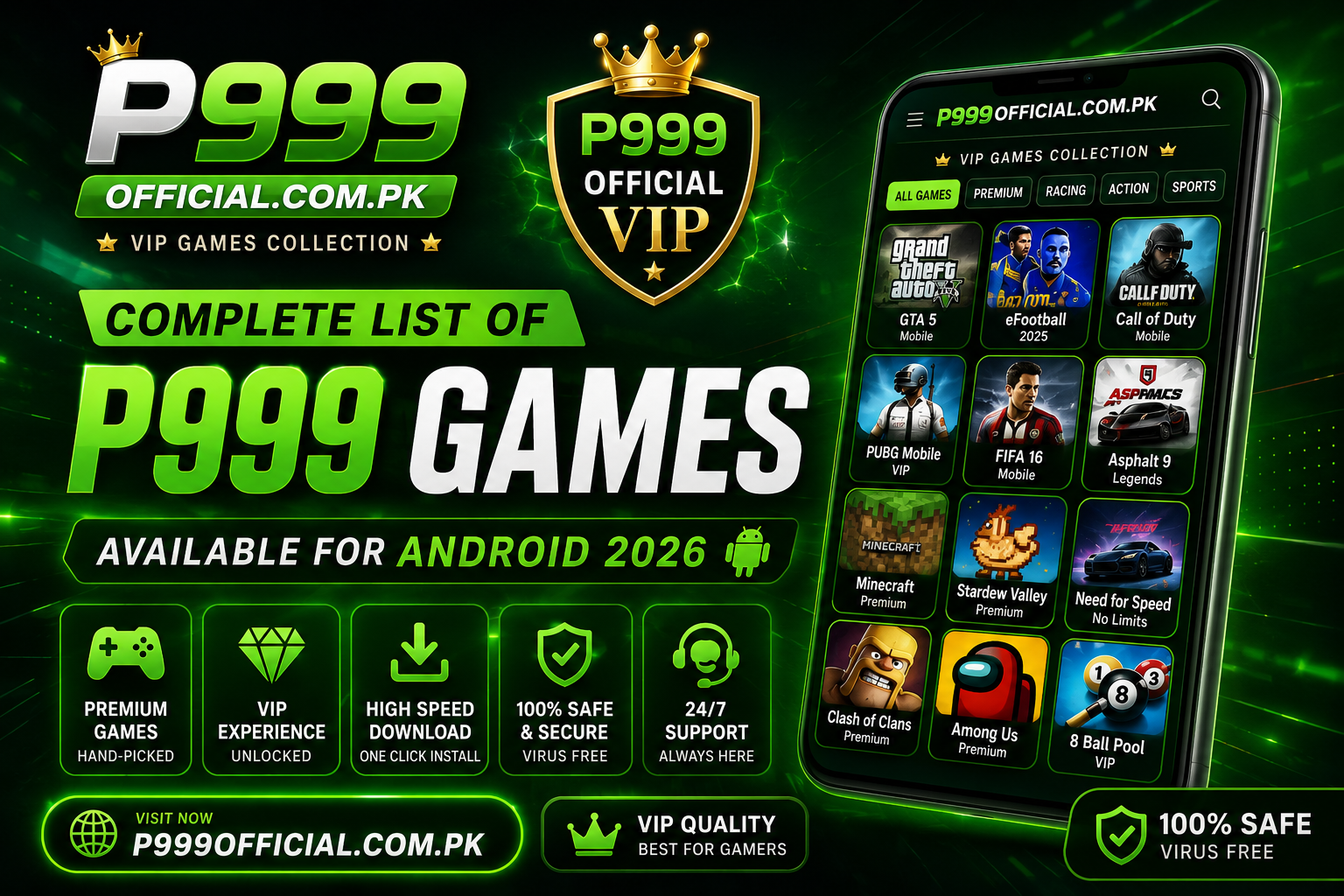 Complete List of P999 Games